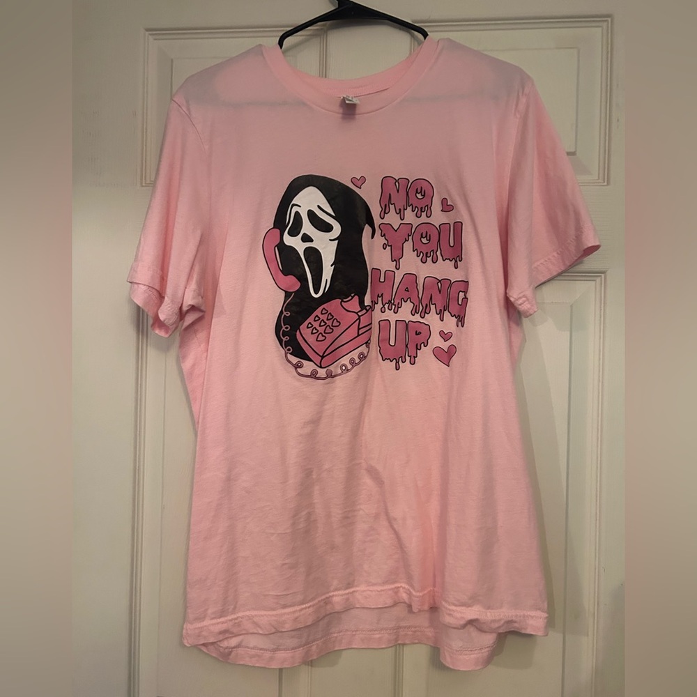 Ghostface Light Pink Graphic Tee